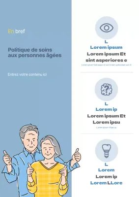 Fiche d'information bleue sur la prise en charge des personnes âgées