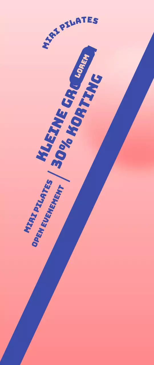 Promoot je Pilates Open evenement met een roze achtergrond