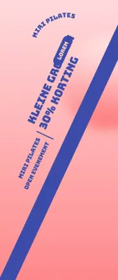 Promoot je Pilates Open evenement met een roze achtergrond