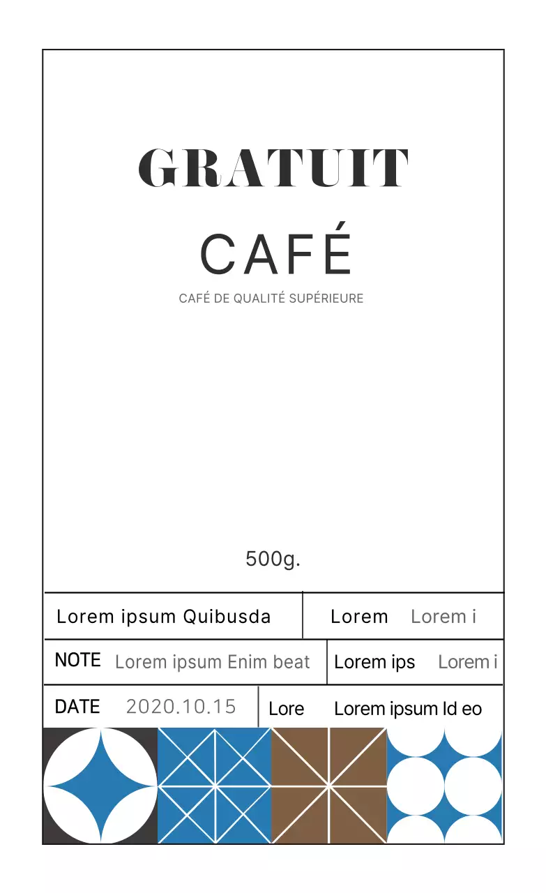 Étiquettes pour haricots de café 03