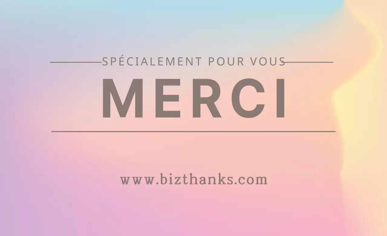 SPÉCIALEMENT POUR VOUS