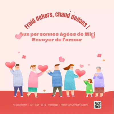 Le projet "Pink and Red" de partage de l'amour avec les personnes âgées