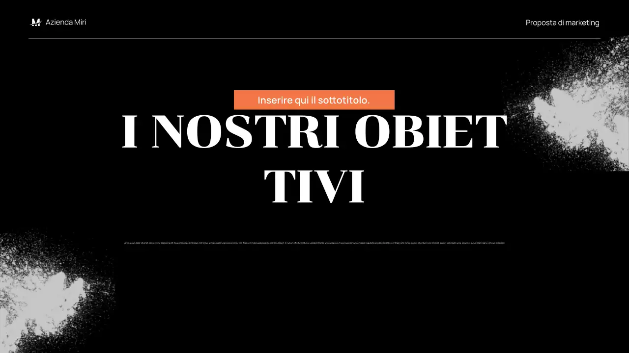 proposta di marketing moderno nero