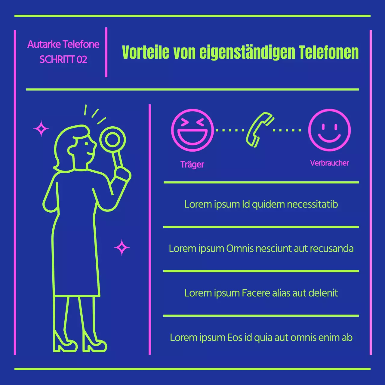 Über die Marine und Chartreuse autarke Handys