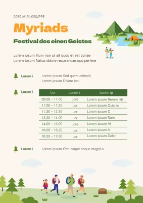 Green Mirin's Unity Festival Firmenpicknick Firmenveranstaltung Plakat für Mitarbeiterveranstaltung