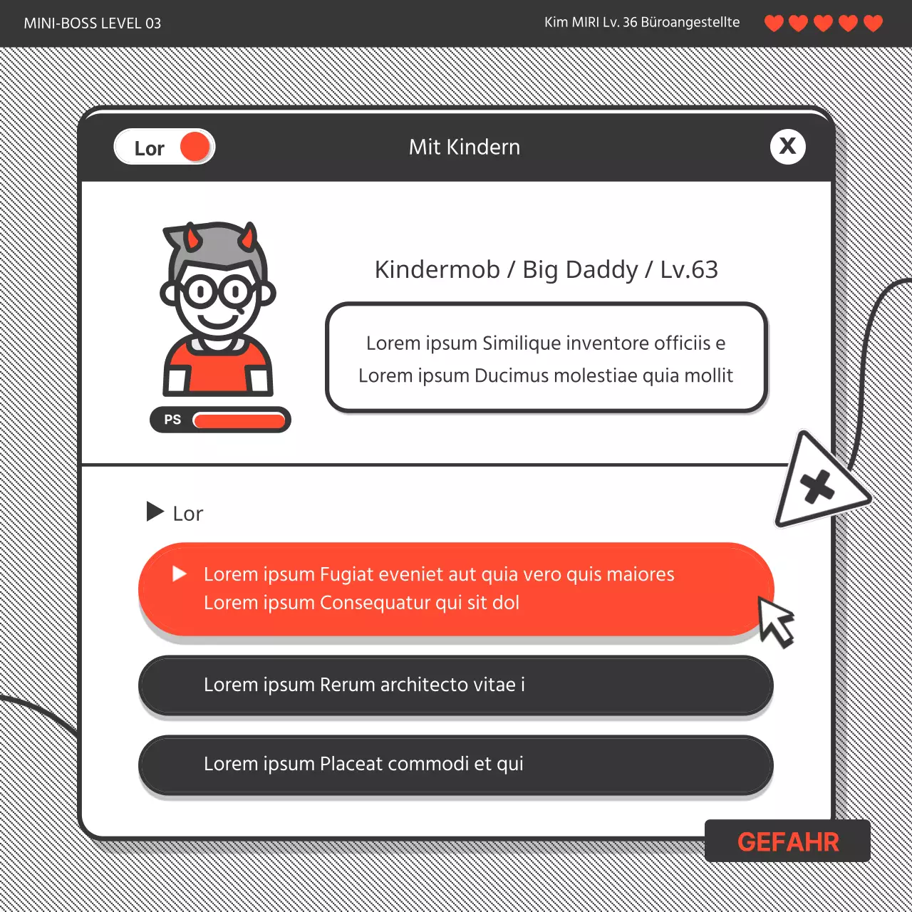 Dunkelgraue und orangefarbene Obon-Feierkarte im SpielformatNews