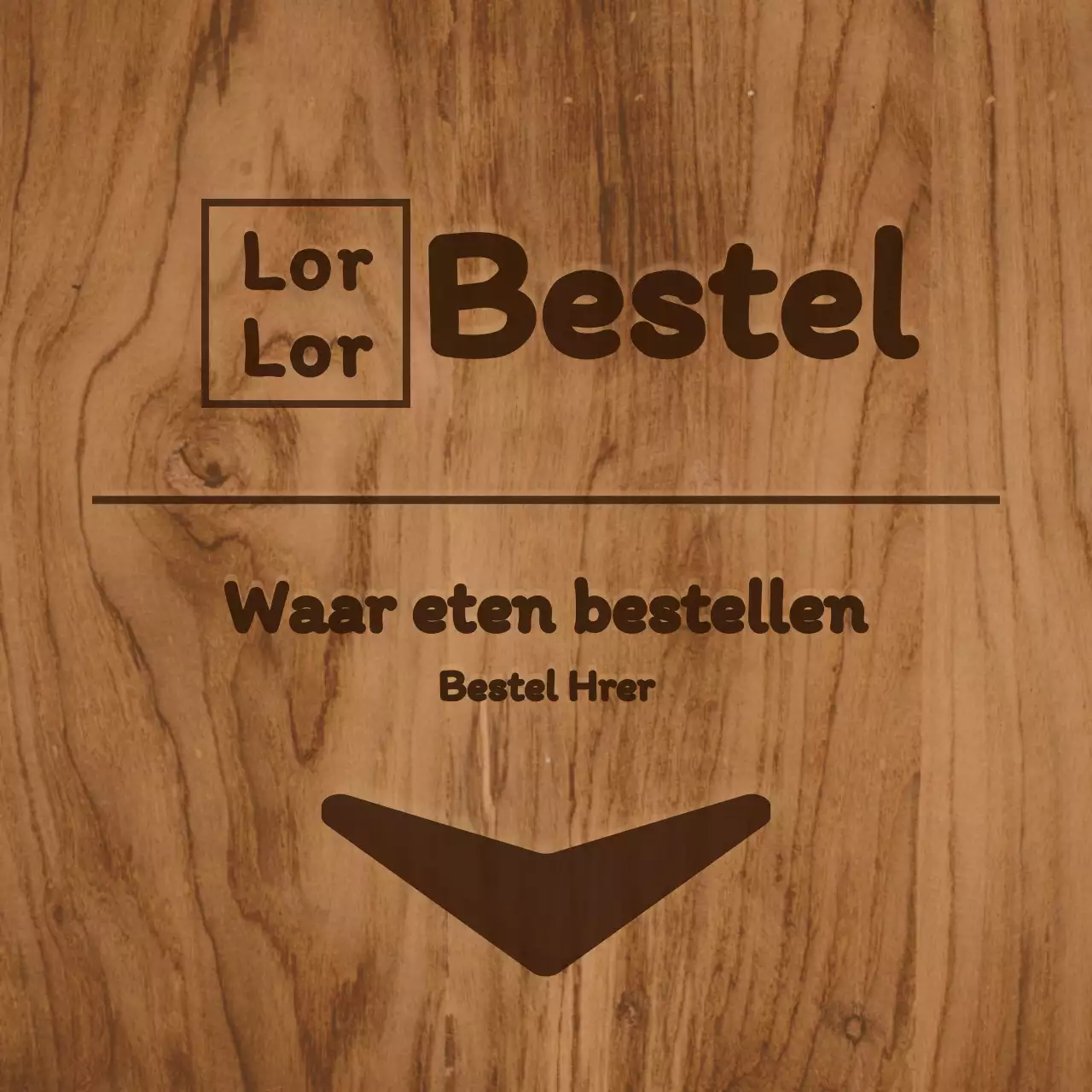 Interieur bewegwijzering in de kantine met bruinachtige kleuren en een eenvoudig houten concept