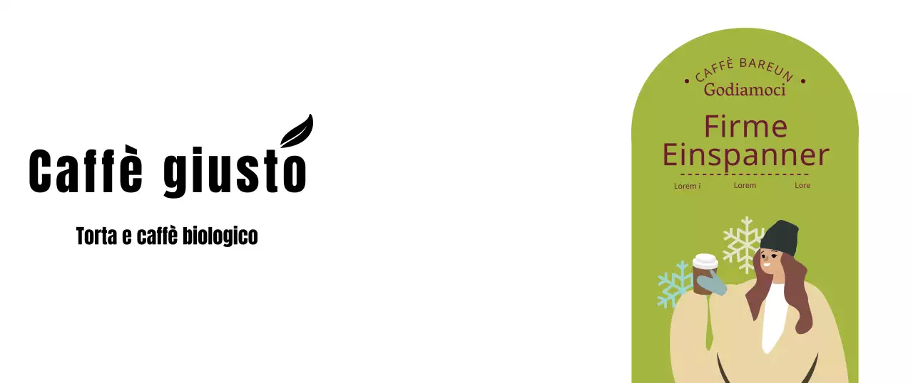 Tazza illustrata con caffè