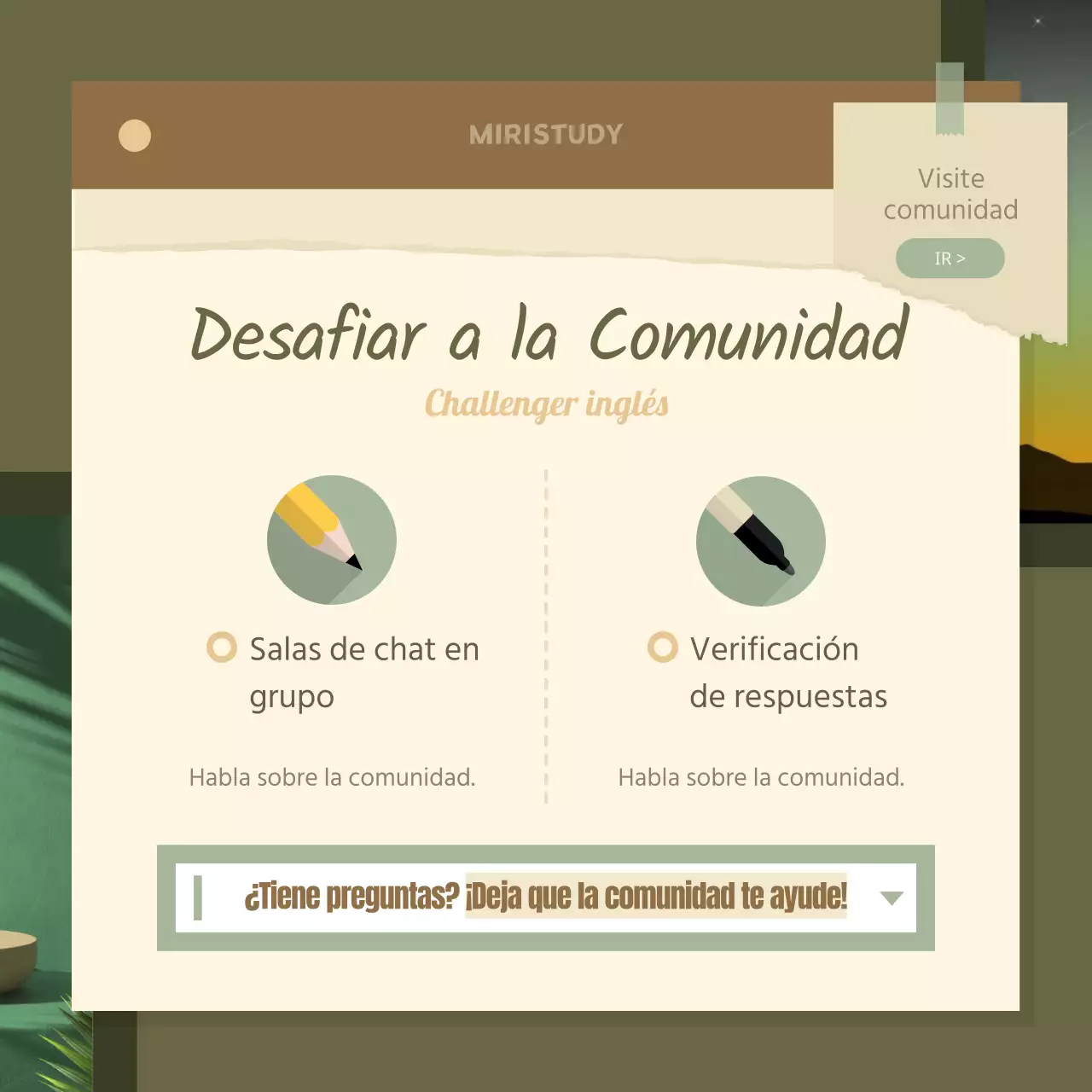 Reto de Hábitos Ingleses de Año Nuevo en Marrón y Verde