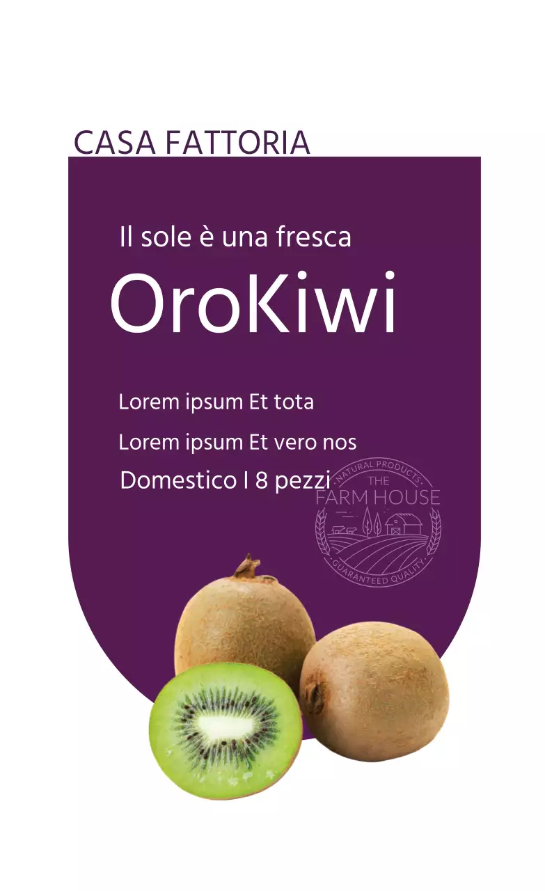Etichette per prodotti Kiwi oro