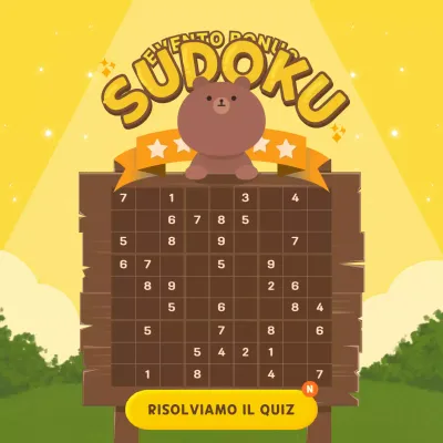 Evento Quiz Sudoku dell'Orso Giallo e Marrone