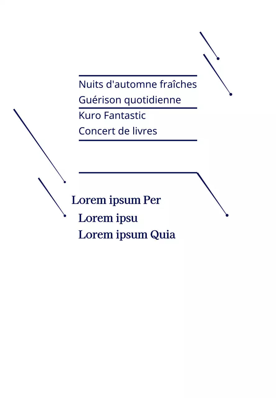Illustration simple en forme d'étoile bleu marine Livre d'information Concert