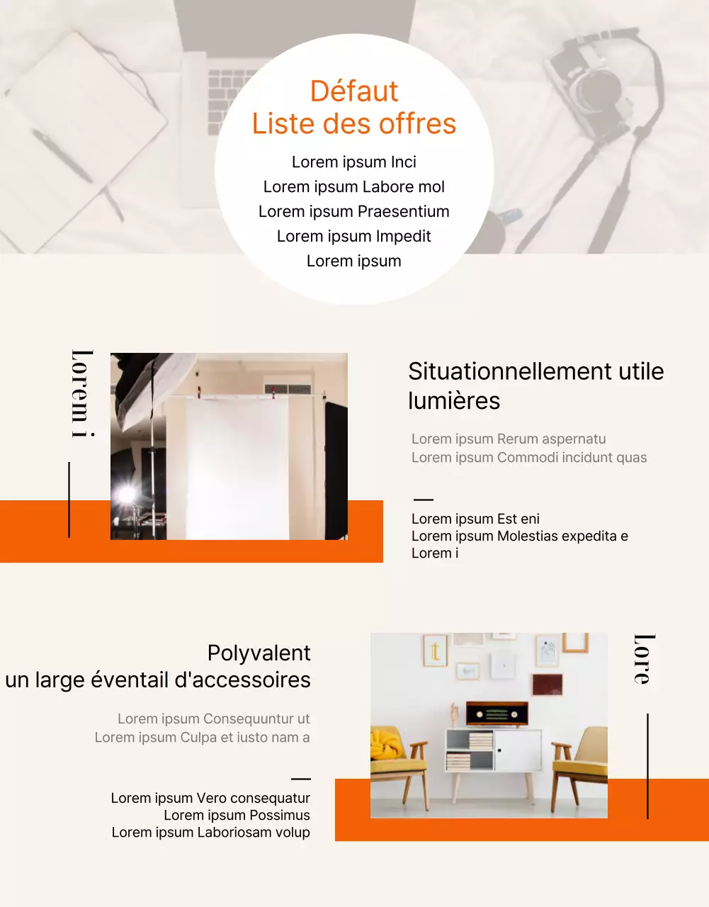 Un guide pour un studio de selfie propre, beige et orange