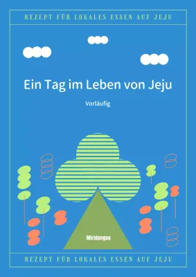 Jeju Food Recipes mit hellblauem, einfachem Designkonzept