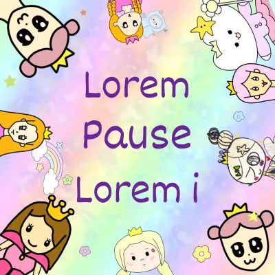 Die Pastellfarben und Figuren sind eine niedliche Kombination aus B-Grade-Denken