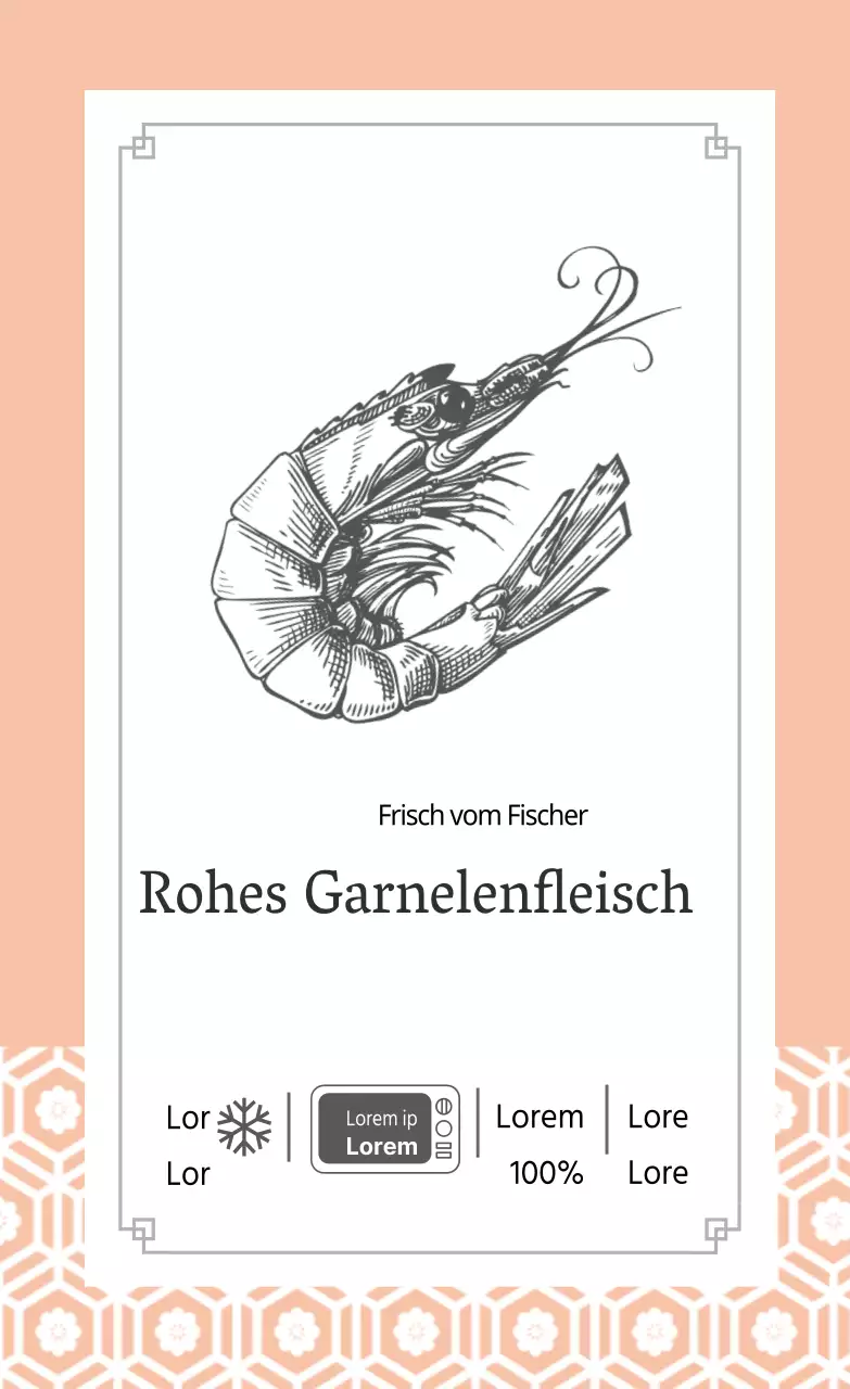 Meeresfrüchte Rohe Garnelen