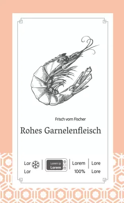 Meeresfrüchte Rohe Garnelen