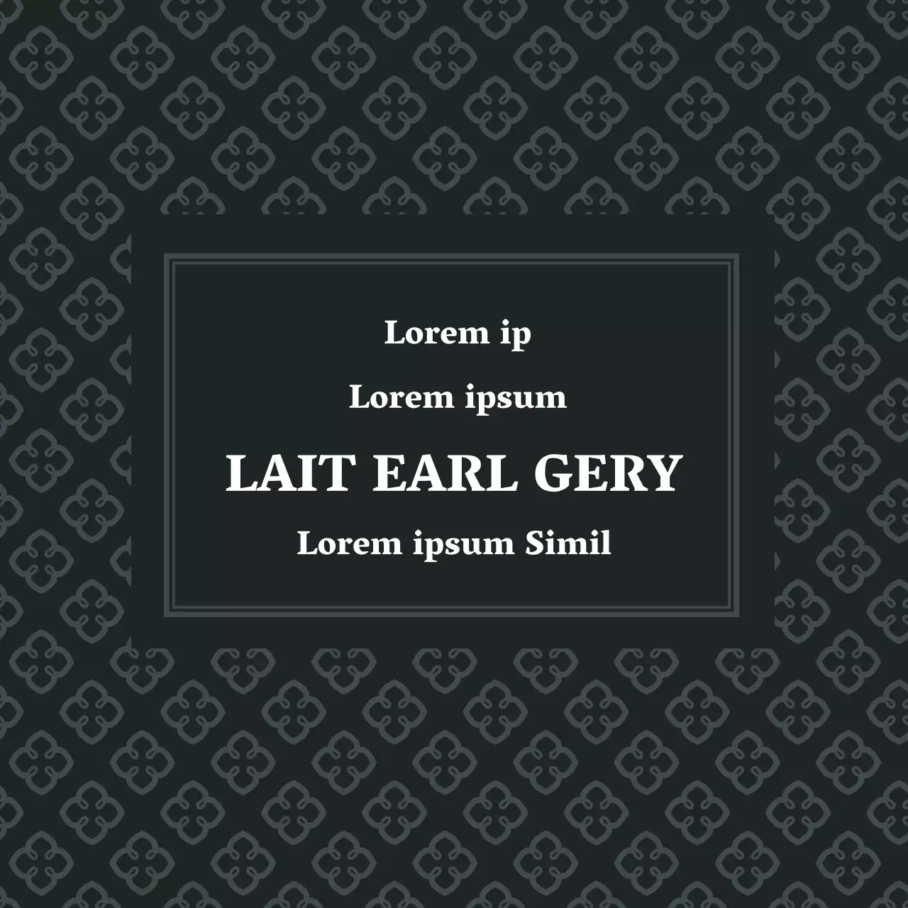 Étiquette de confiture Earl Grey