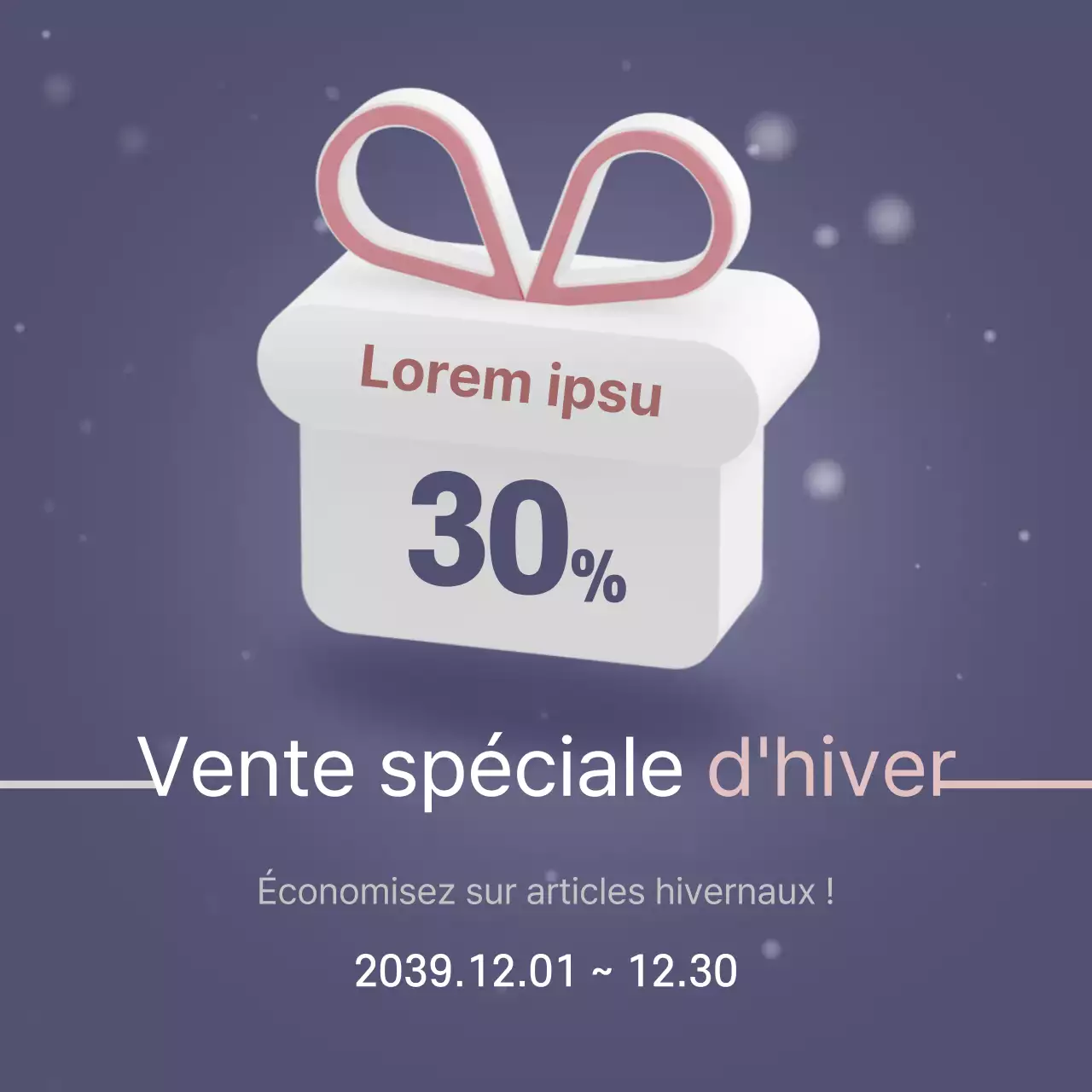 Vente spéciale d'hiver