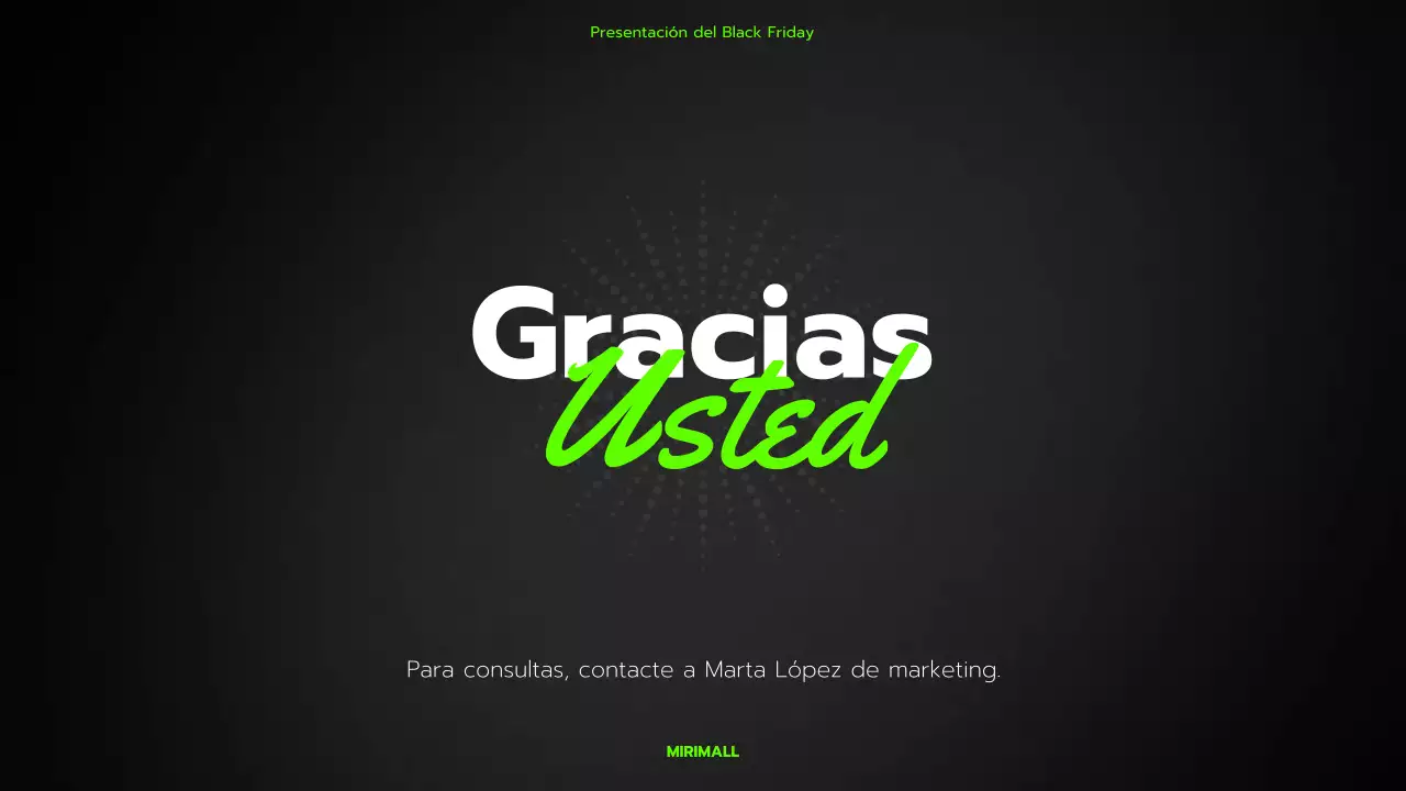 Un sencillo planificador de eventos de Black Friday para centros comerciales en negro y verde lima