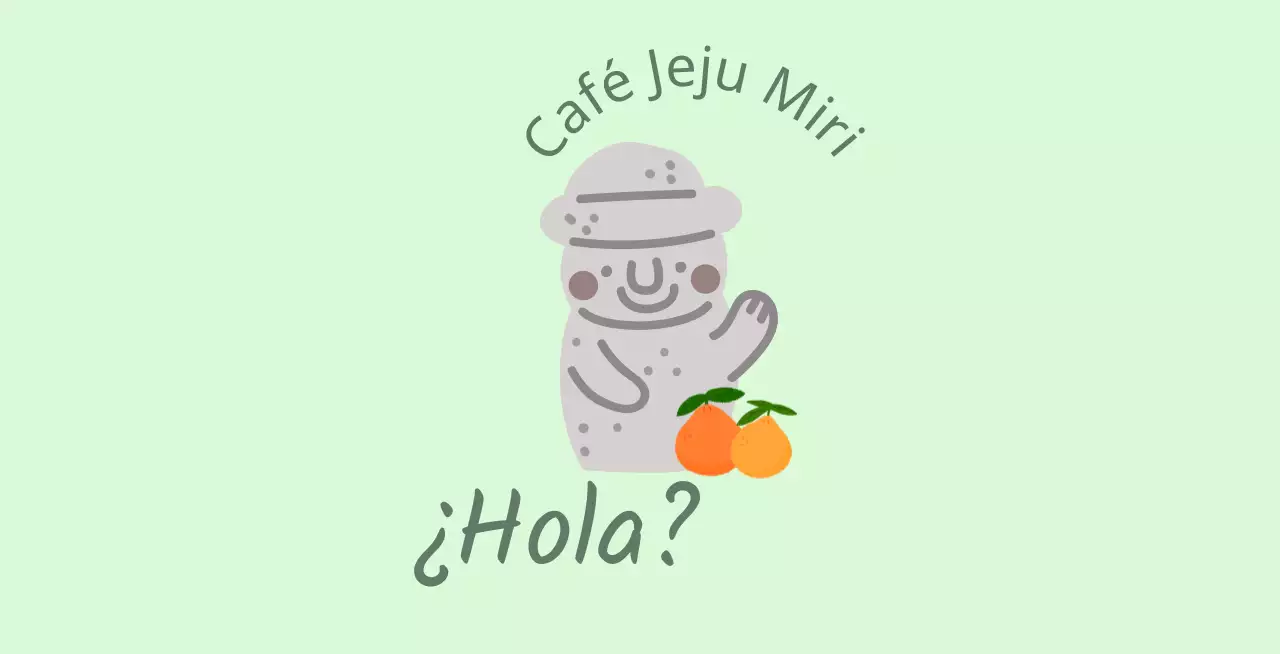 Jeju Cafe Balt, una bonita cafetería de color menta con mandarinas y dolharbangs de la isla de Jeju