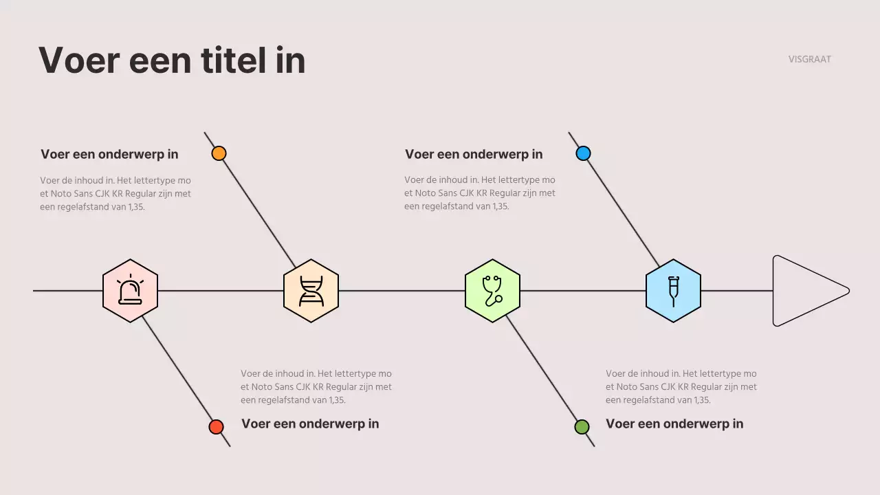 Een strakke visgraatgrafiek in grijs en zwart