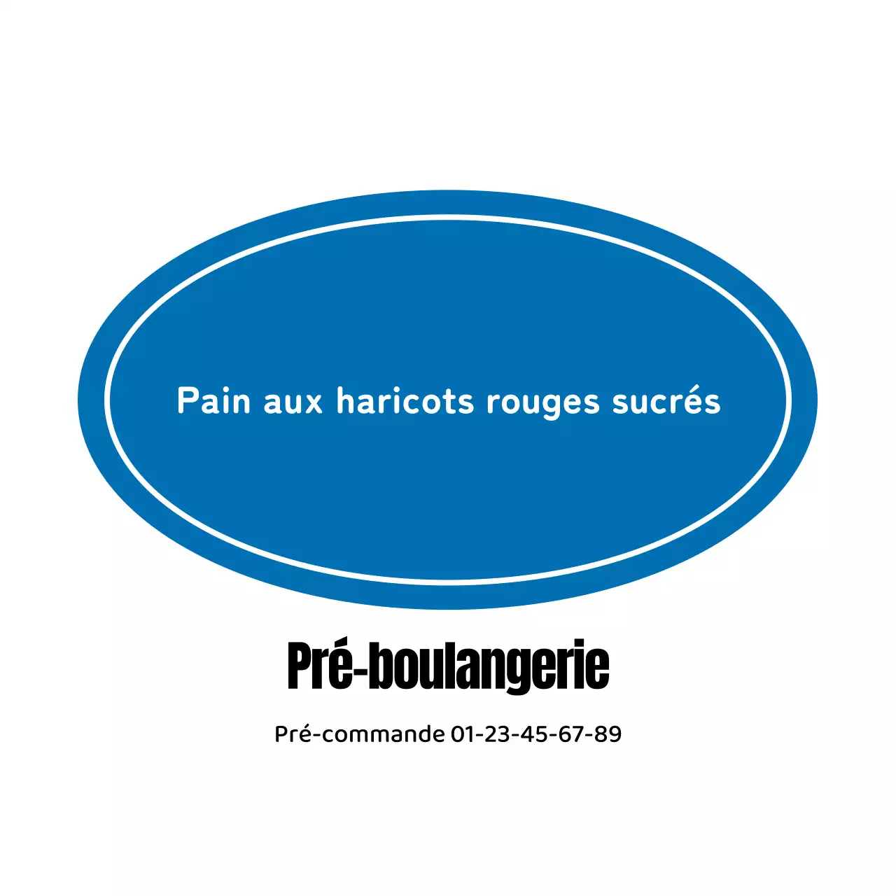 Autocollants bleus pour boulangerie