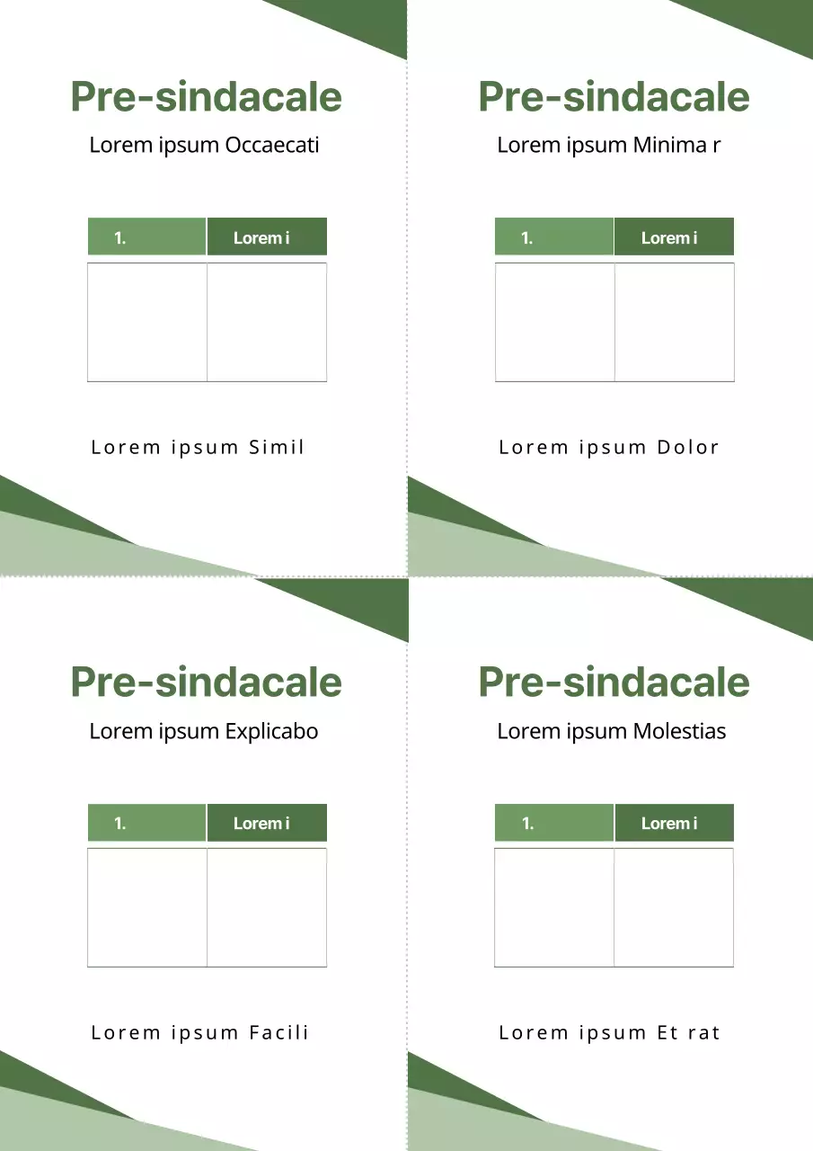 Scheda verde ordinata per l'elezione dei rappresentanti sindacali dei lavoratori