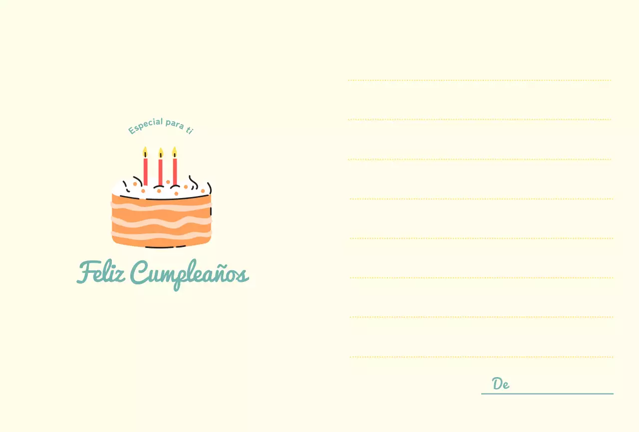 Ilustración de tarta Fiesta de cumpleaños en amarillo