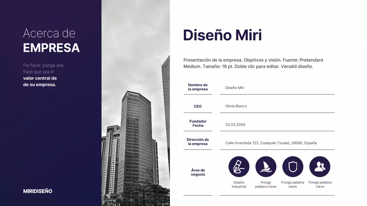 Resumen del servicio de tono morado