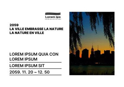 Texte noir et simple Mise en page Guide d'information sur l'exposition de photos