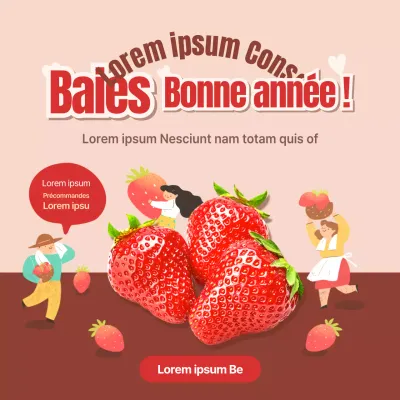 Fête d'ouverture des fruits aux accents de fraises rouges