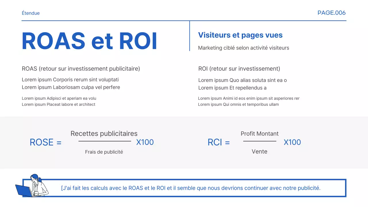 Promouvoir les termes de base de la pratique du marketing bleu et blanc