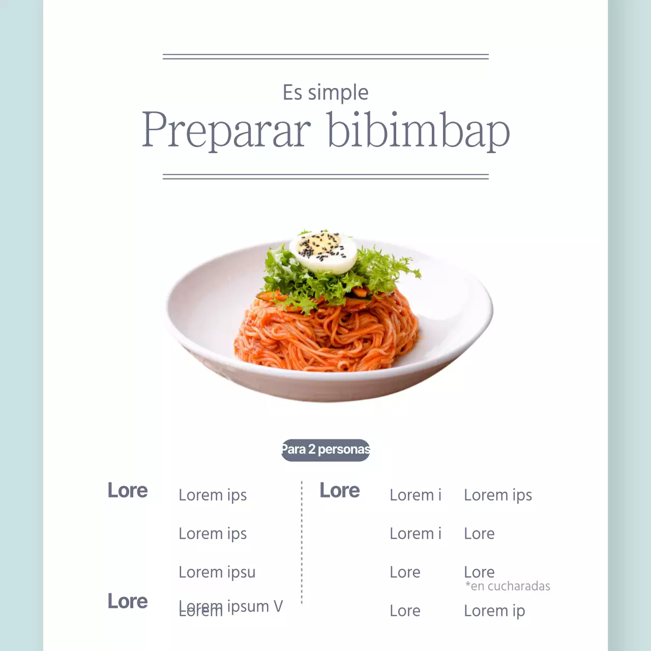 Receta de fideos Bibimbap