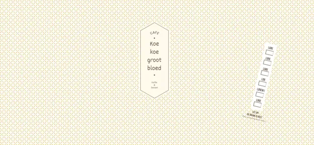 Eenvoudig patroon in lichtgeel en bruin voor een conceptcafé