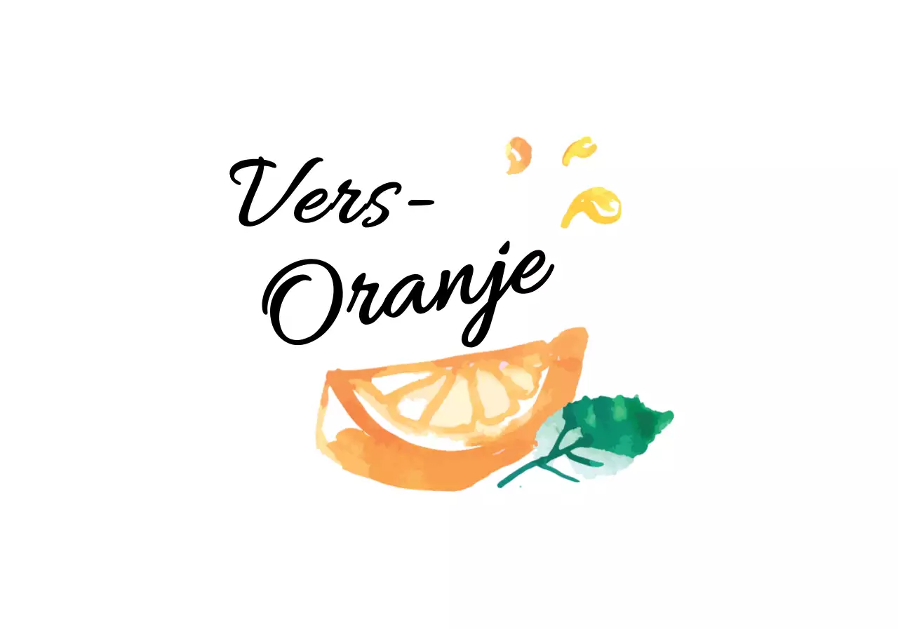 Kalligrafische oranje illustratie