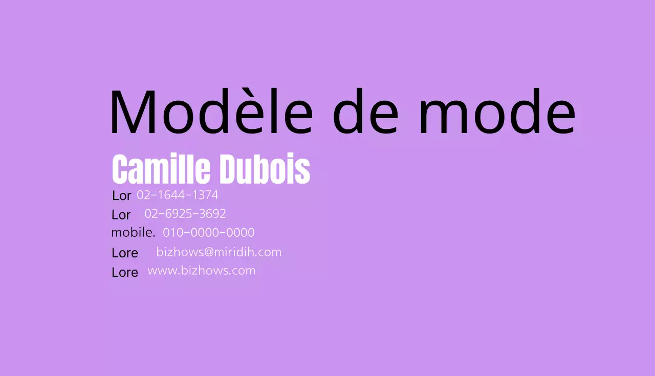 Modèles de mode