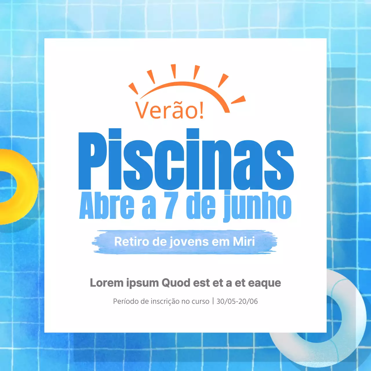 Abrir uma piscina