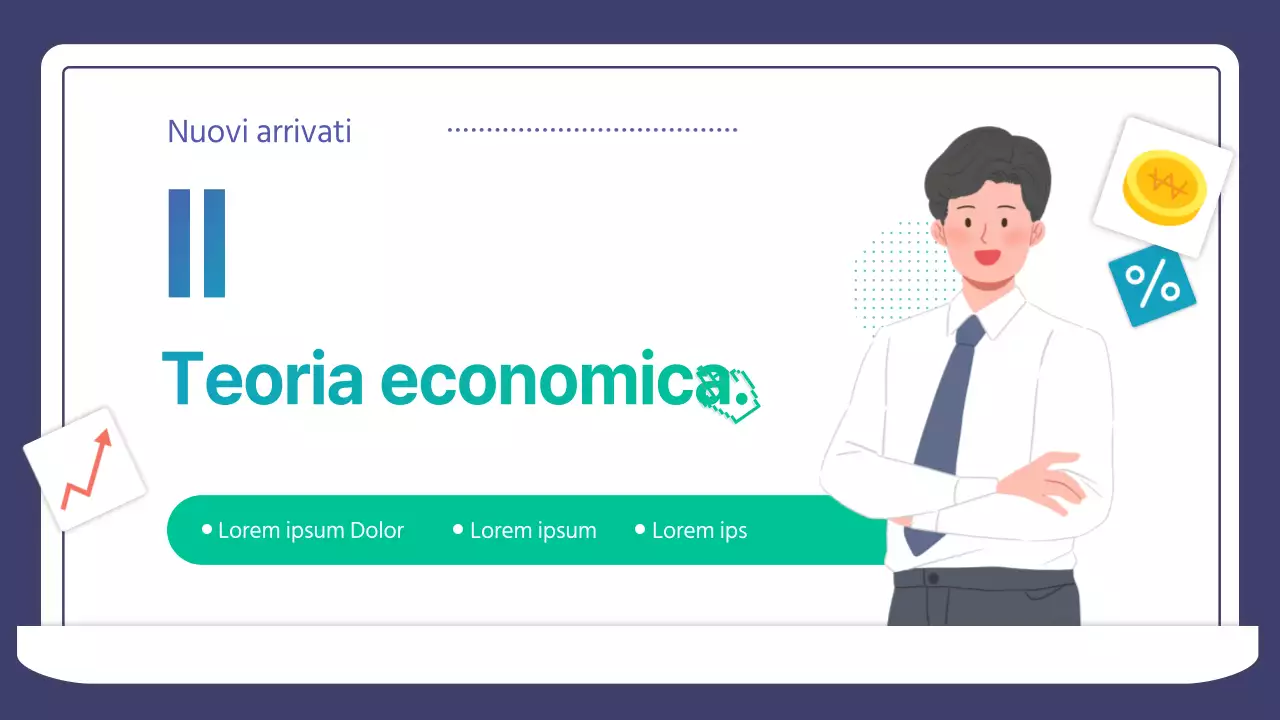 Blu verde gradiente illustrazione Teoria economica materiale lezione