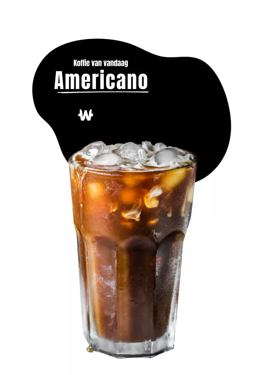 Een zwarte geometrische drank promoten