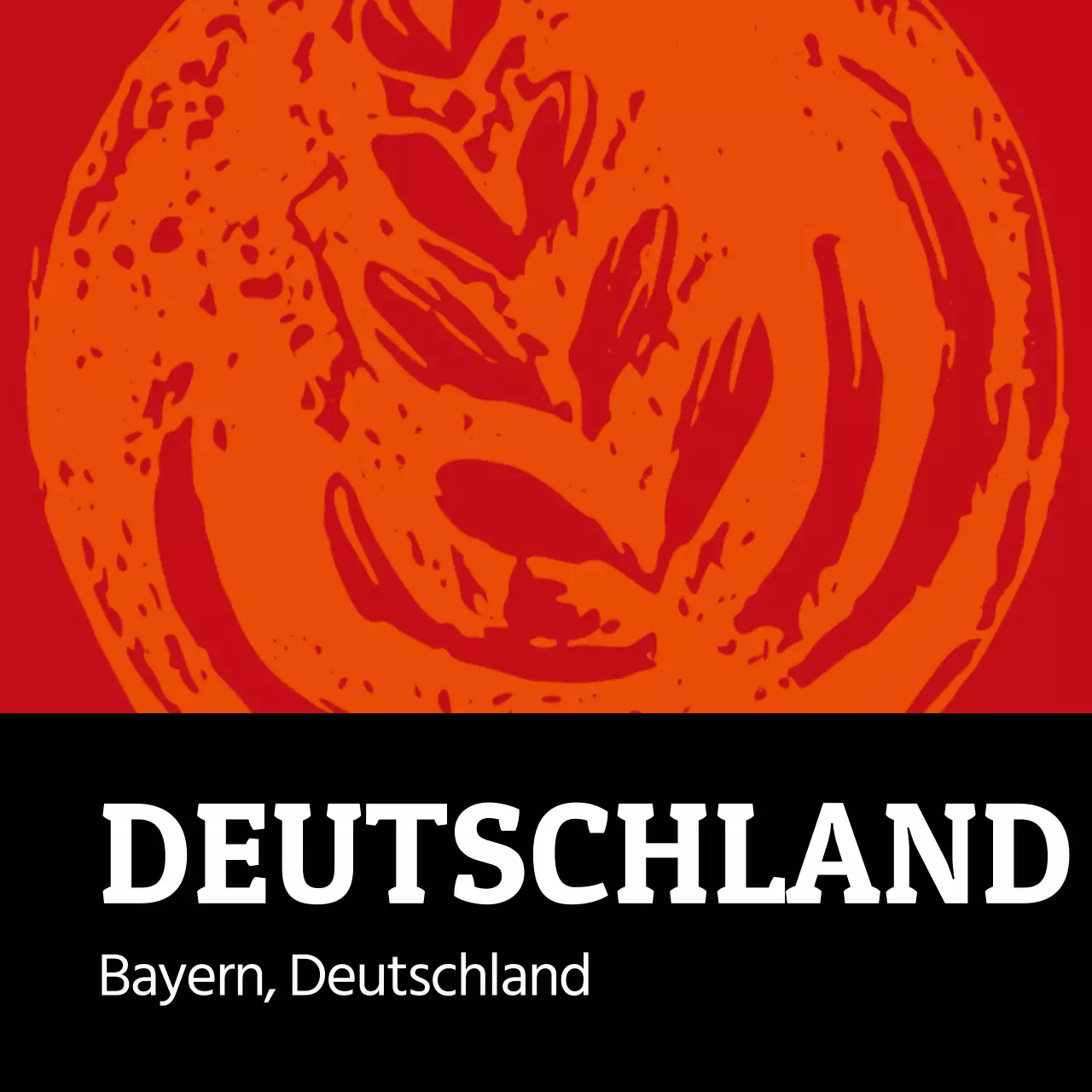 Buntes illustriertes Bean-to-Cup-Kaffee-Etikett Kenia (Quadrat)