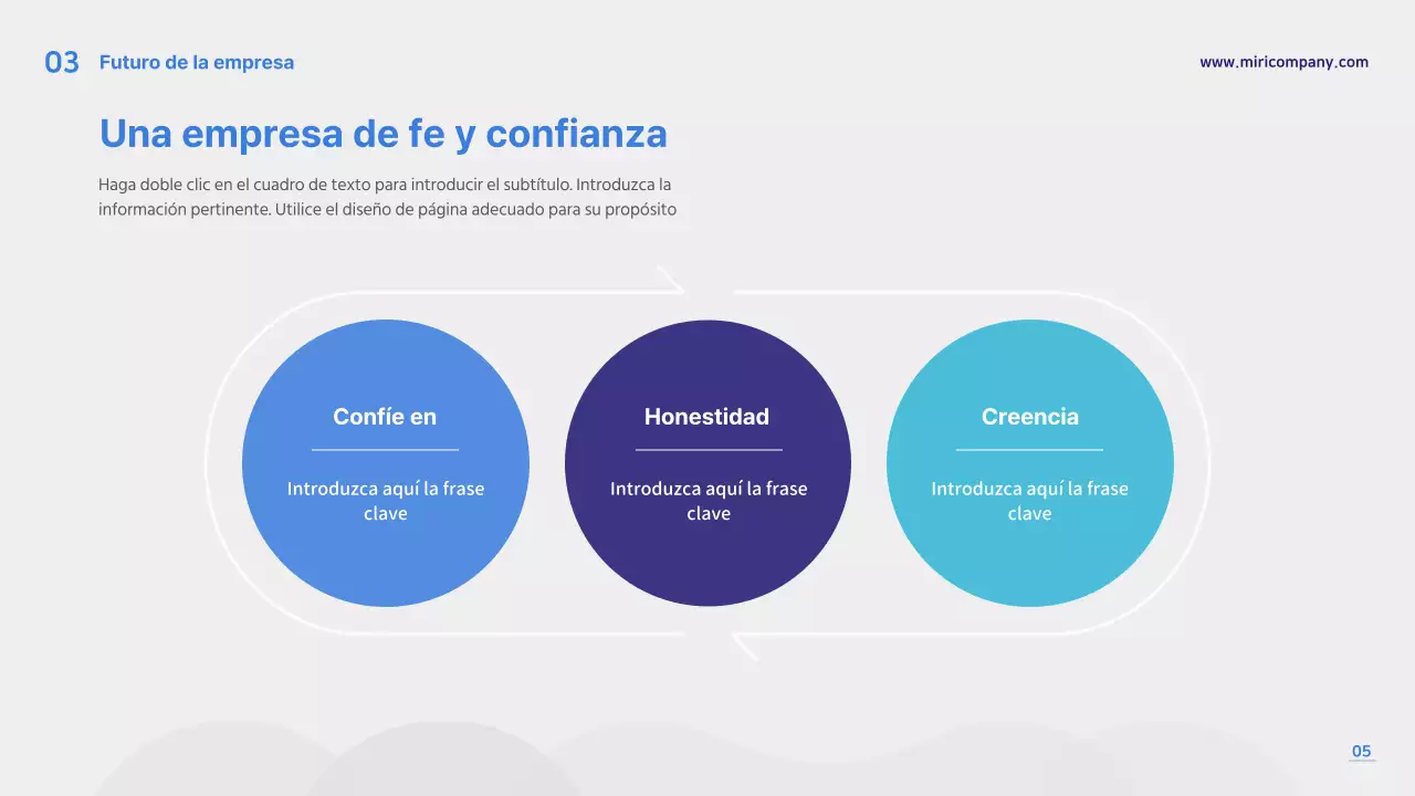 Plantilla de presentación azul y gris