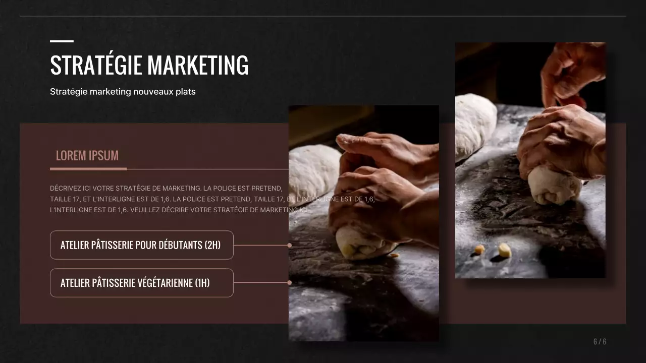 Nouvelle proposition de menu pour une boulangerie brune et noire