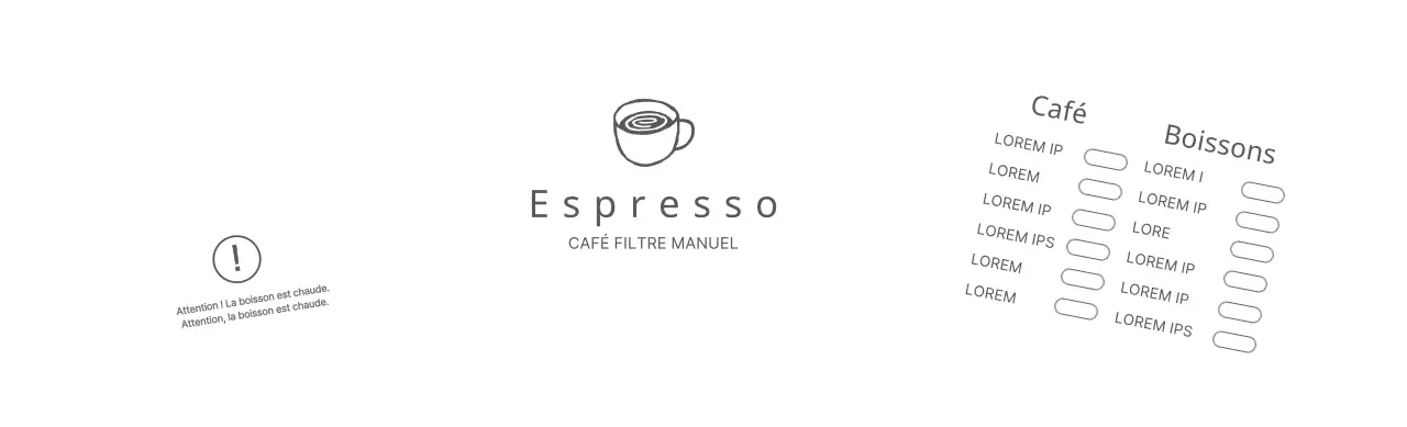 Mignon porte-gobelet illustré pour le café