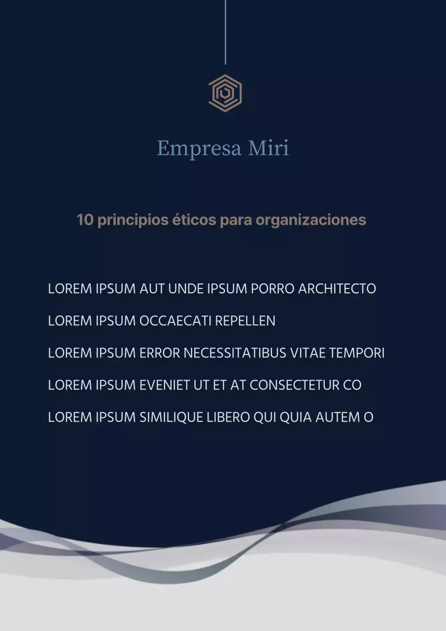 Sencilla tarjeta corporativa de empleado en azul marino y marrón