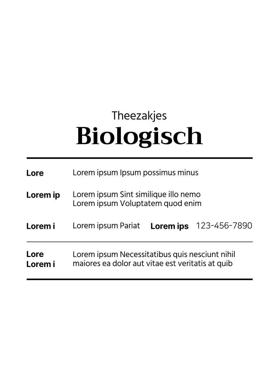 Biologische vruchtentheezakjes met fruitillustraties