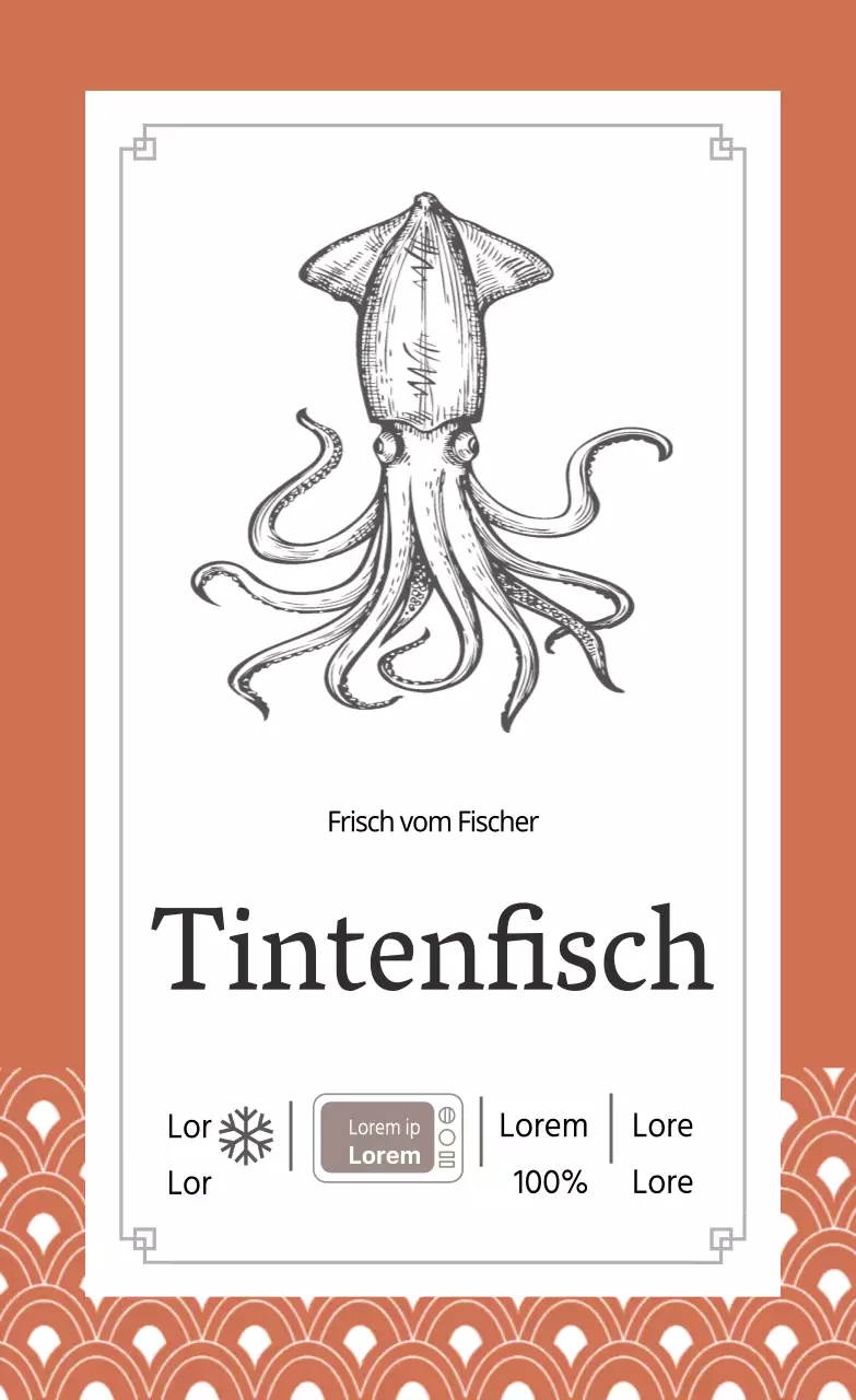 Aufkleber Tintenfisch