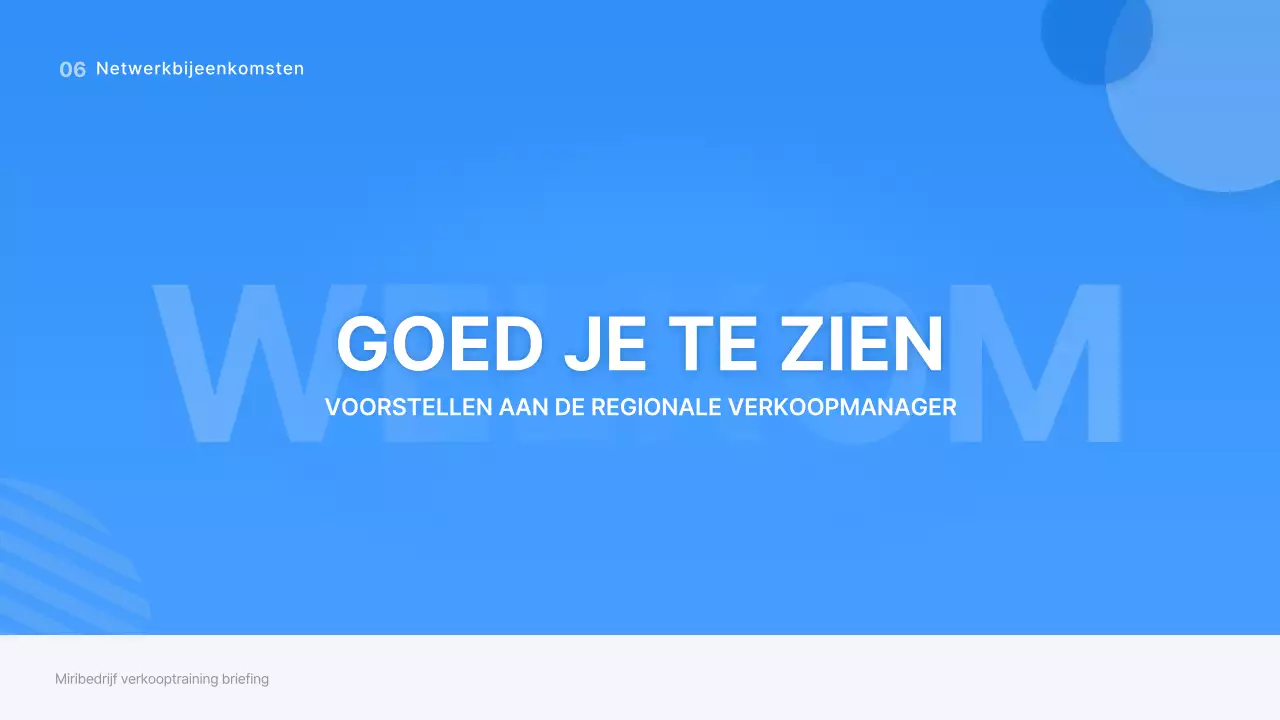 Training voor verkopers met blauwe, driedimensionale vormen