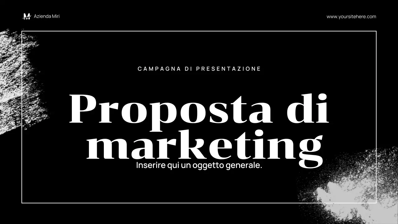 proposta di marketing moderno nero