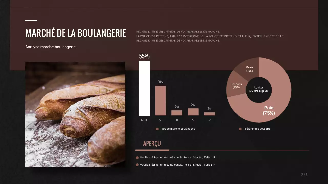 Nouvelle proposition de menu pour une boulangerie brune et noire